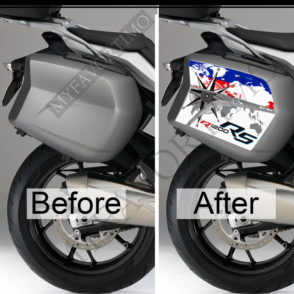 Motor untuk BMW R1200RS R 1200 RS R1200 decal bagasi kasus Panniers pelindung stiker Emblem