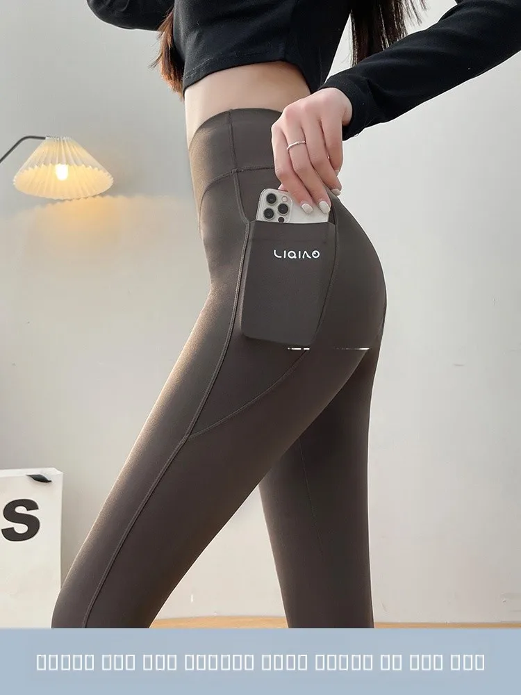High Waist Yoga Pants plus Size Thin Elastic Boting Pants Spring Autumn ket arkskin Tightening Belly Lifting Fitn ...