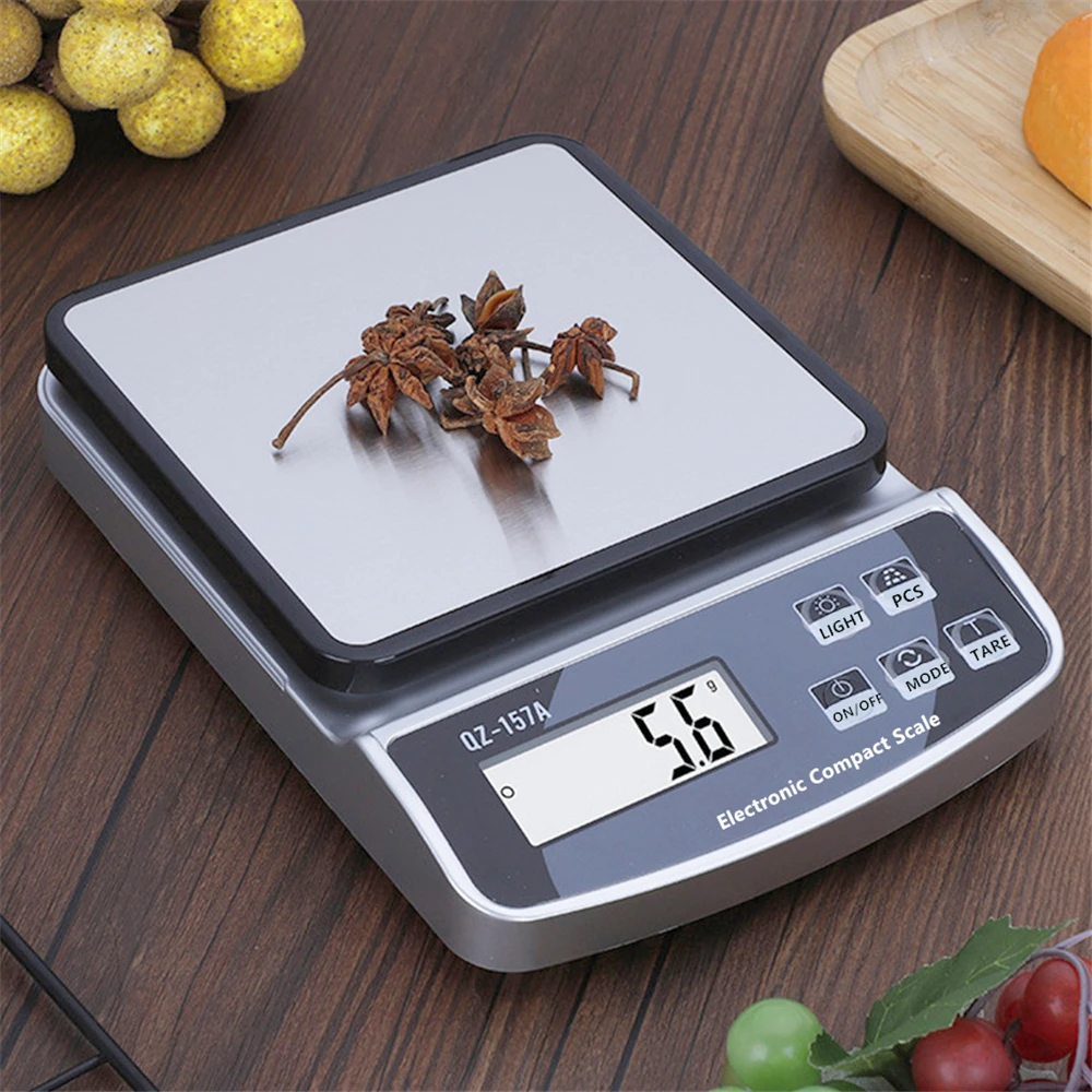 Waterproof Smart Kitchen Scale Digital Balance with Calibration Precision Electronic Scale 3KG/10KG/15KG Coffee Measuring Tools