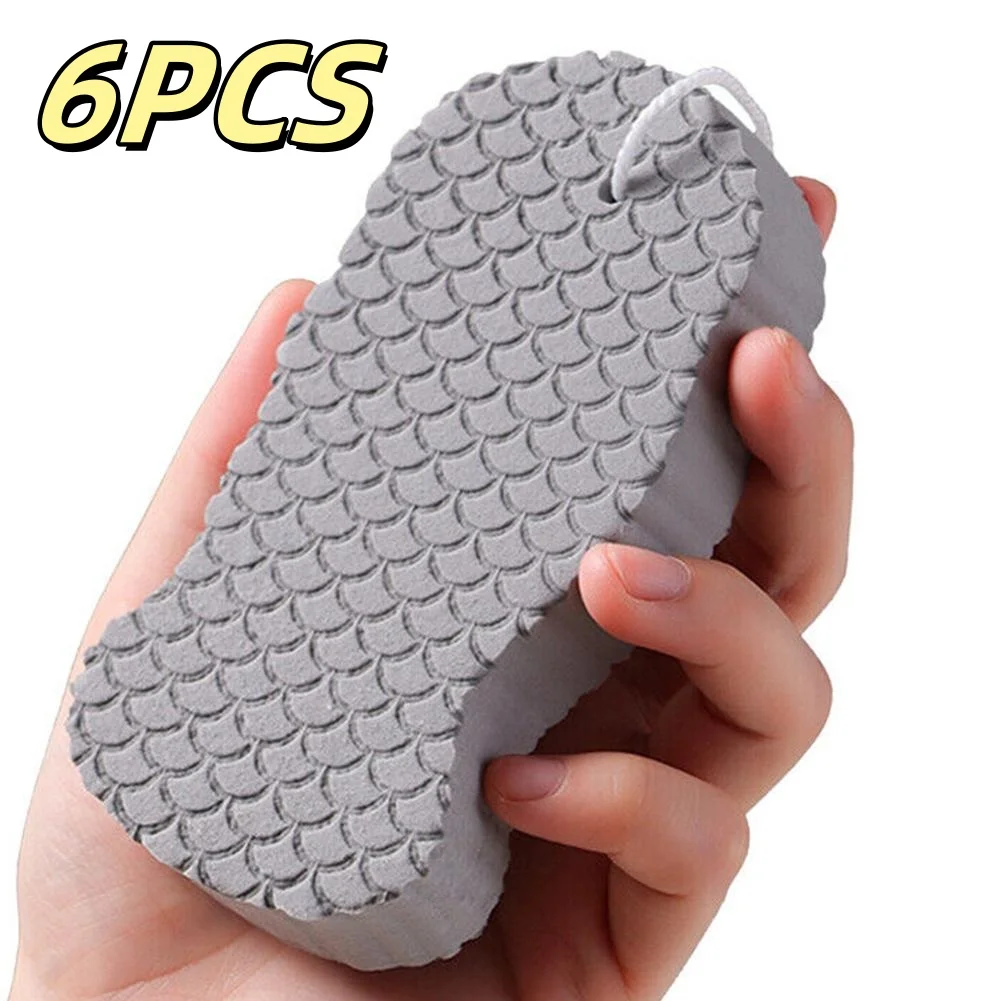 

6PCS Soft Sponge Body Scrubber Gentle Exfoliating Bath Sponge for Shower Deep Cleaning Skin Friendly Remover​