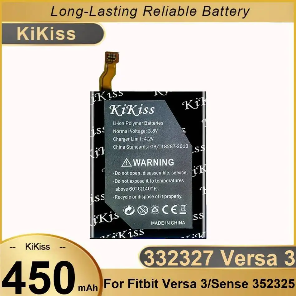 

Для Fitbit Versa3 Versa 3 Sense 352325 332327 Стабильный аккумулятор для умных часов 450 мАч