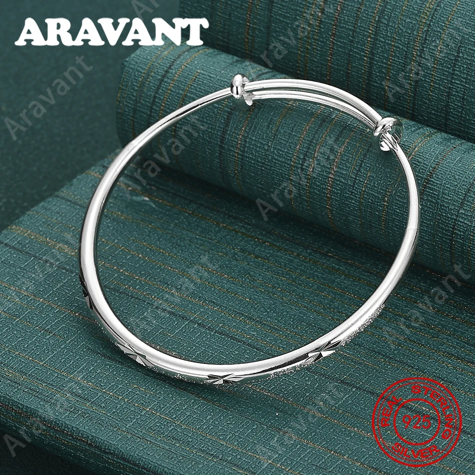 Massives Sternenhimmel-Armband aus 925er-Sterlingsilber für Damen – eleganter Vintage-Partyschmuck