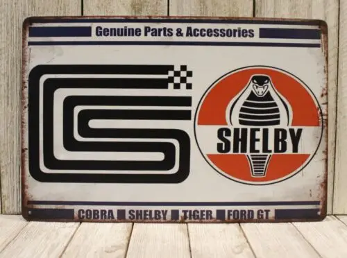 Shelby Tin Metal Sign Rustic Vintage Style Garage Car Auto Mechanic XZ