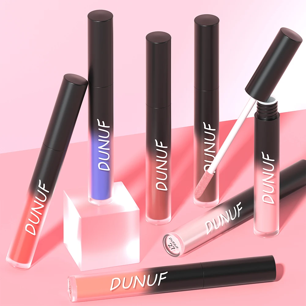 DUNUF 32 Multi-purpose Matte Lip Glaze Long-lasting Moisturizing Non-stick Halloween Lip Gloss Lipstick