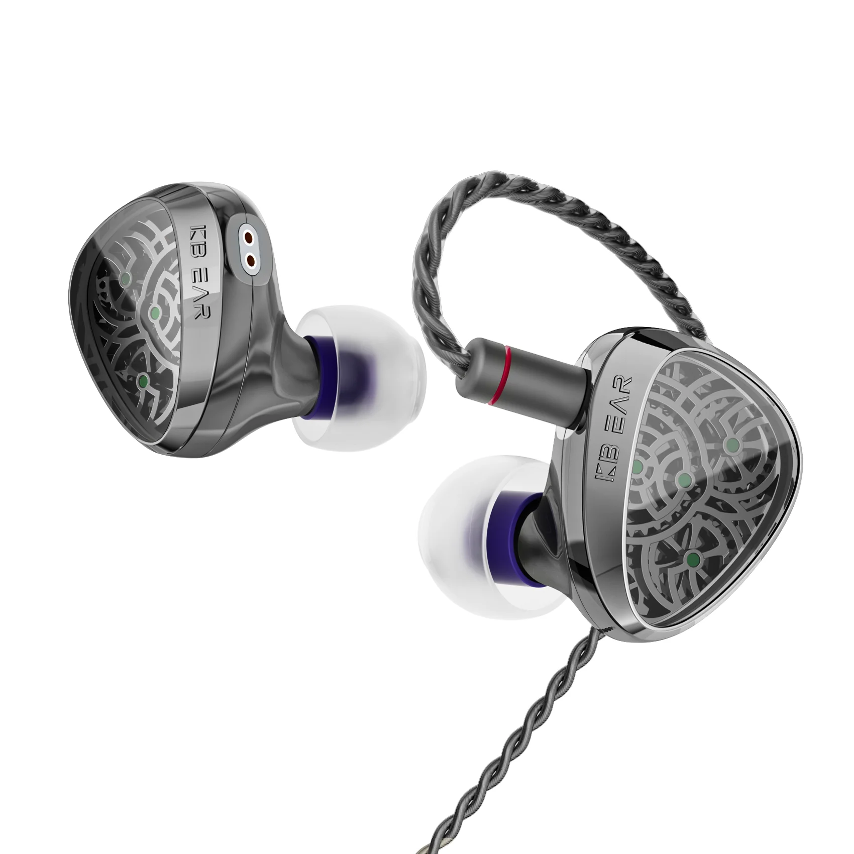 KBEAR Tourbillon-X HiFi インイヤーモニターヘッドホン 10mm デュアルチャンバーDD IEMイヤホン 亜鉛合金ギアデザイン搭載 オーディオマニア＆ゲーミング向け