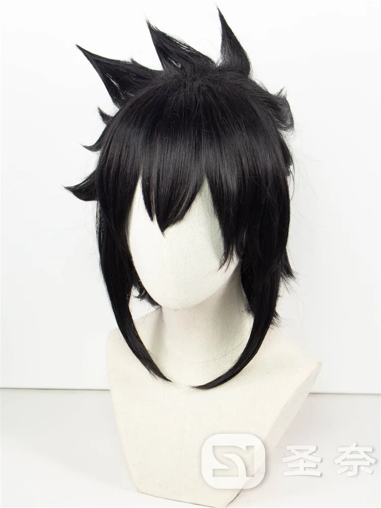 NARUTO Uchiha Sasuke Anime Man Cosplay Wigs Short Black Hair cosplay upturned hair Wig halloween Performance Heat-Resistant Wig