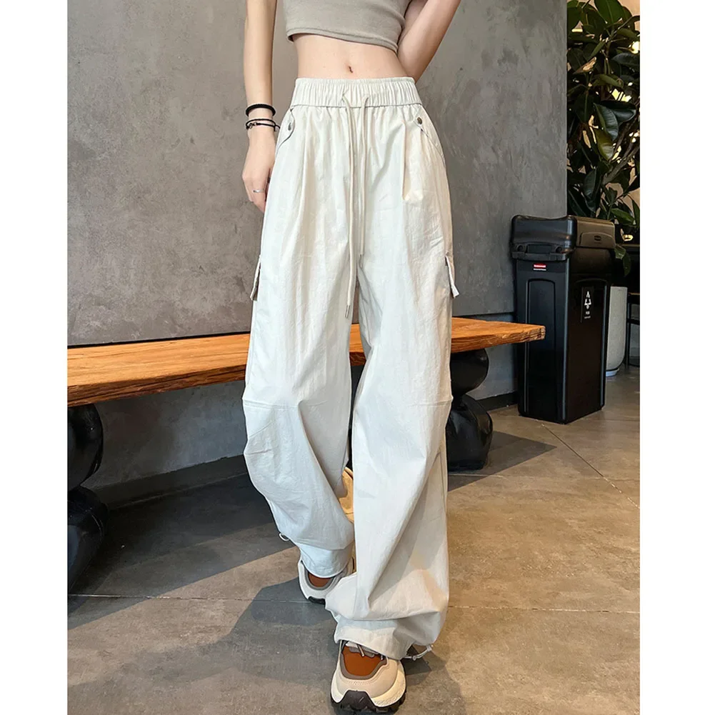 

Гламурная женская повседневная одежда, повседневная свободная посадка, широкие ножки, изготовленная из быстросохнущей ткани с вариантами хранения