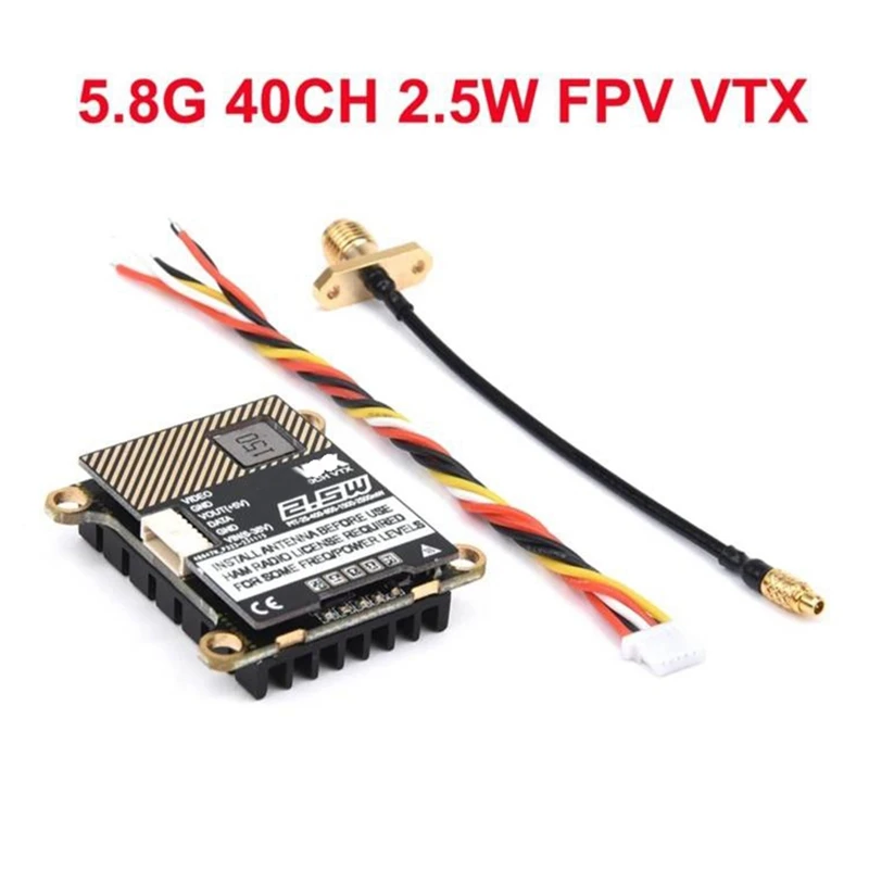 RC 고정익 FPV 장거리 레이싱 드론용 내구성, 5.8G 2.5W FPV VTX 40CH 2500MW