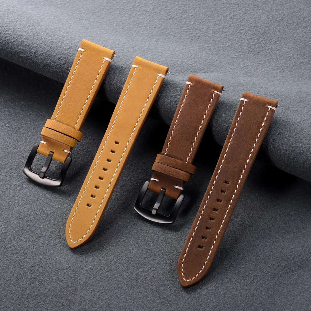 Koeienhuid Lederen Horlogeband - Leather Strap Quick Release recensie en prijs