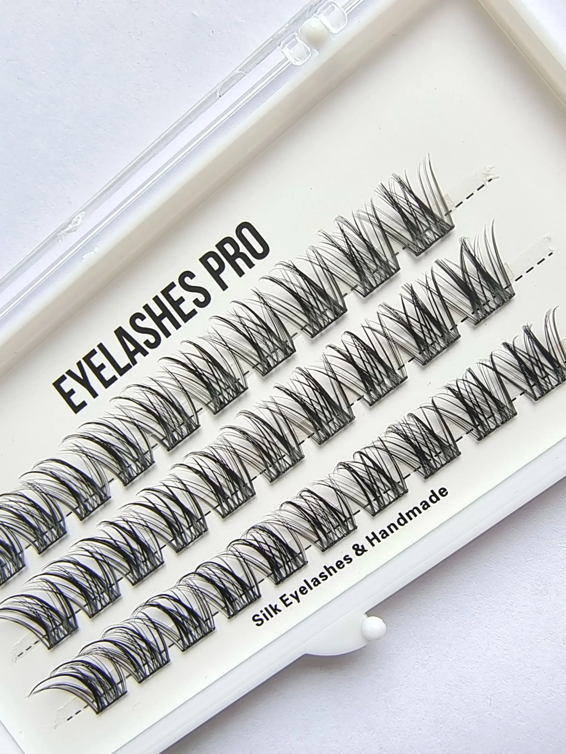 F004 DIY Handgemachte Wimpern Verlängerung Segmentierte Flase Wimpern Dramatische Wimpern Bundles Weiche Band Streifen Wimpern Make-Up Wimpern – Detail 1