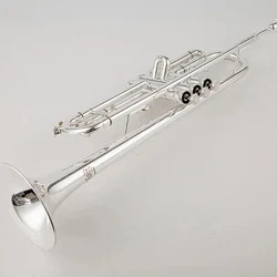 Japan 9335 Professional Trumpet Flat B Tone Brass Silver Plated High Quality Trumpet Musical Instrument with Hard Shell