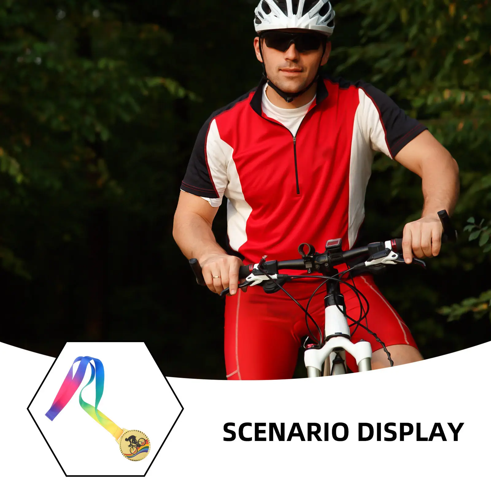 Cycling Excellence Medals Gold Trophy Medals for Bike Racing Gold Medal Awards Sports Celebration Medals for Cycling Achievement
