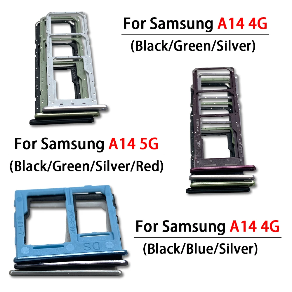 100Pcs，SIM Card Holder Tray chip Slot drawer Holder Adapter Socket For Samsung A04 A04S A04E A14 4G A24 A34 A54 A15 5G A05 A05S