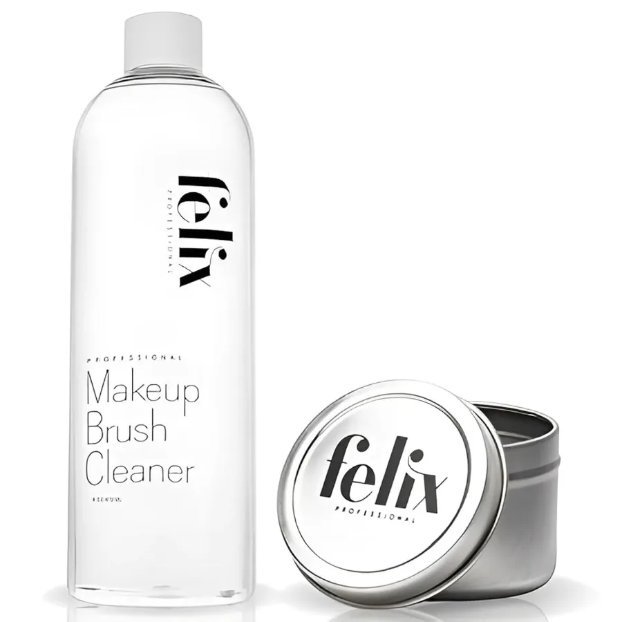 

Liquid Makeup Brush Cleaner Solution + Tin starter kit Rinsless Quick Drying Hydrating Fragrance Free for Natural and Synthetic