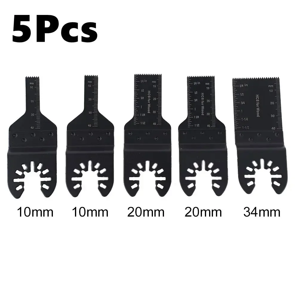 5Pcs Oscillating Multi Tool Circular Saw Blade 10/20/34mm High Carbon Steel Power Tools Accessories For Renovator Power Cutting