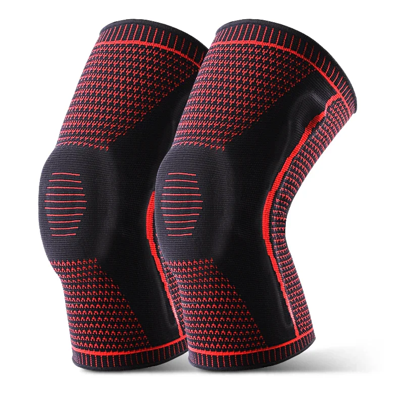 1 PC Knee Pads Strap Patella Medial Support Meniscus Silicone Compression Sport Knee Braces Basketball Running Prot