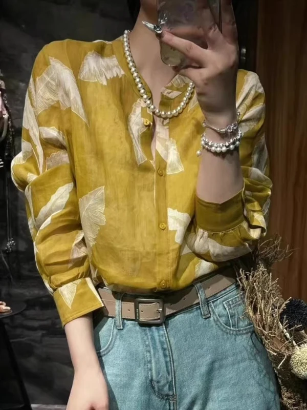 

Свободные длинные свеки с принтом в стиле ретро, круглые, Ne, модные, повседневные, осенние, новые, дышащие