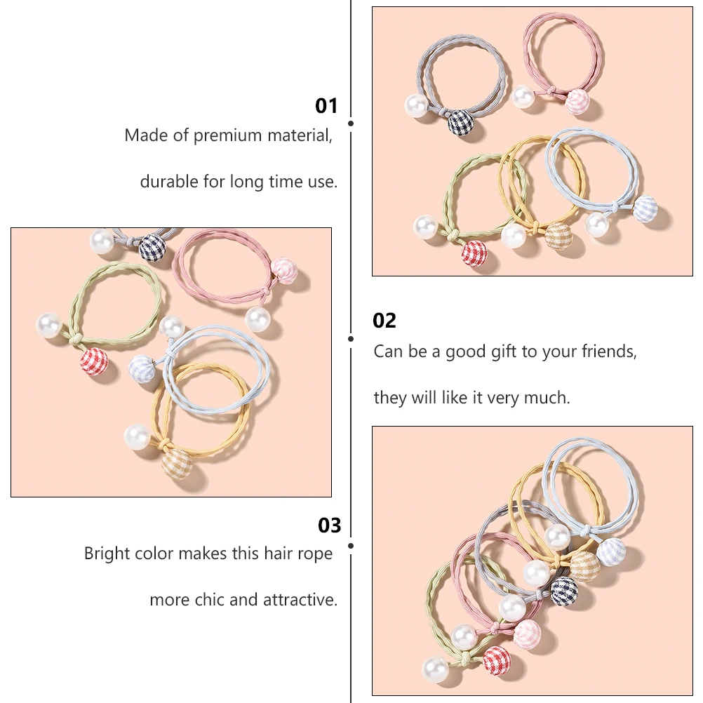 

10Pcs Hair Ties Colorful Ponytail Holders Premium Elastic Hair Bands for Women Girls Bright Stretch Rope Accessories Daily Wear