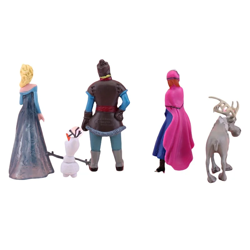 5pcs/Set Frozen Princess Snow Queen Anna Elsa Kristoff Sven Olaf PVC Model Action Figure Dolls Toys for kids Xmas Gift