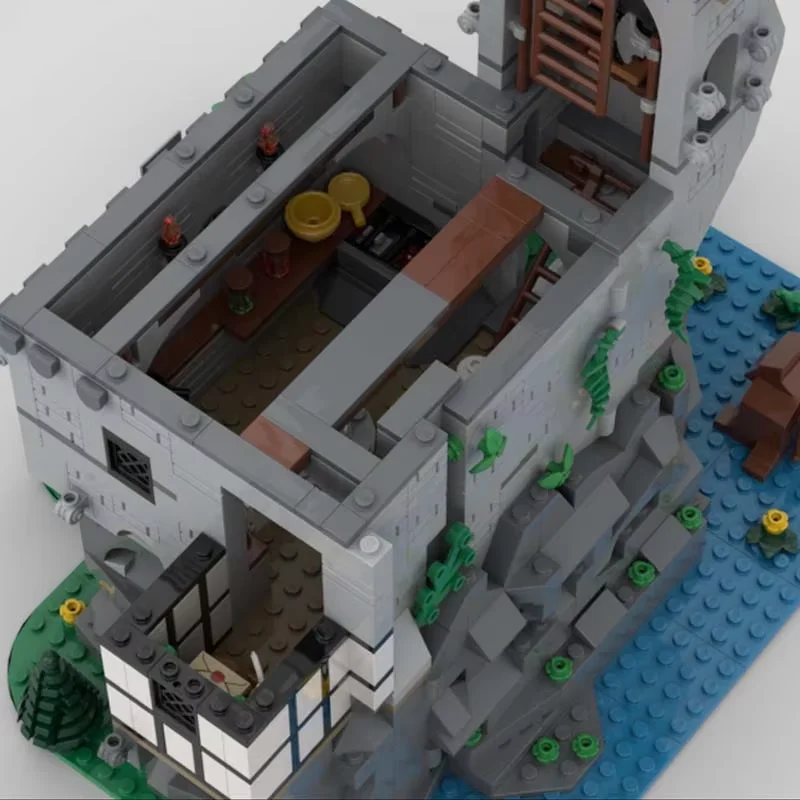 Modelo de torre de guarda de brinquedo de bloco de construção MOC, 1223 peças, conjunto de presente de festival de bloco pequeno criativo