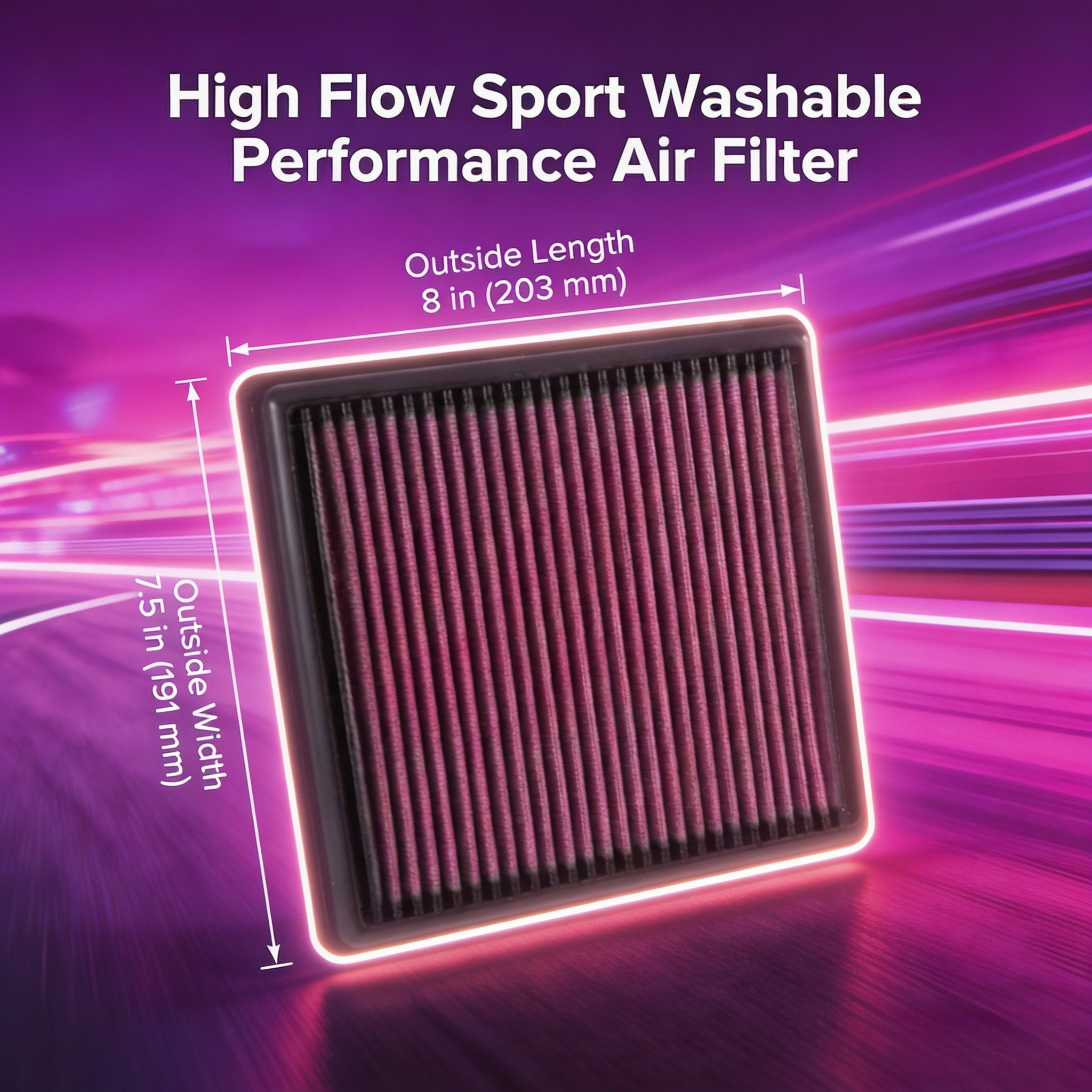 

High Flow Sport Washable Air Filter for Volkswagen Golf Jetta Polo Skoda Octavia Fabia Yeti Seat Ibiza 2012-2018 1.6