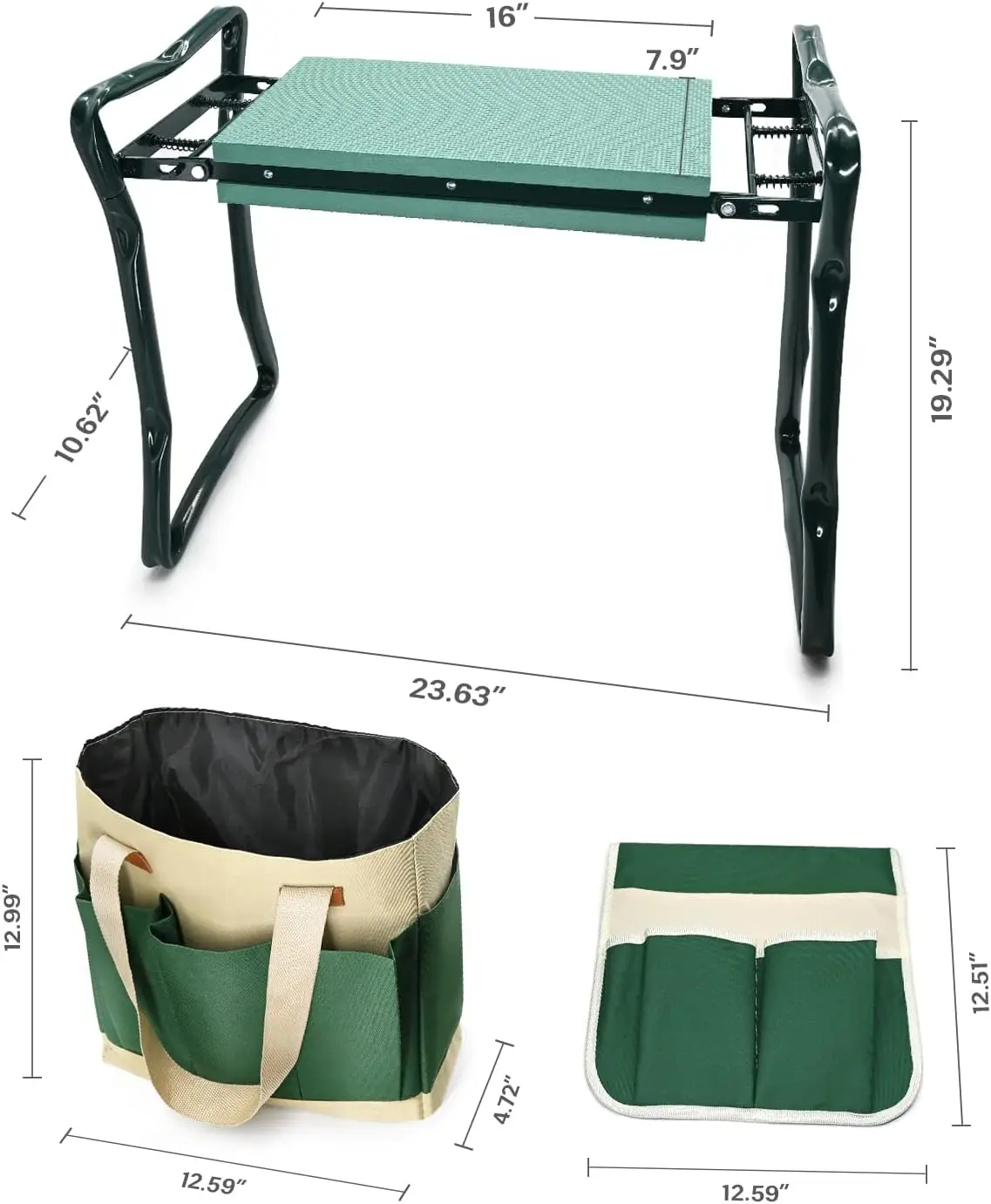 Garden Kneeler and Seat Heavy Duty,Upgraded Widened and Thickened Gardening Stools forSeniors,Foldable Gardening Bench Ergonomic