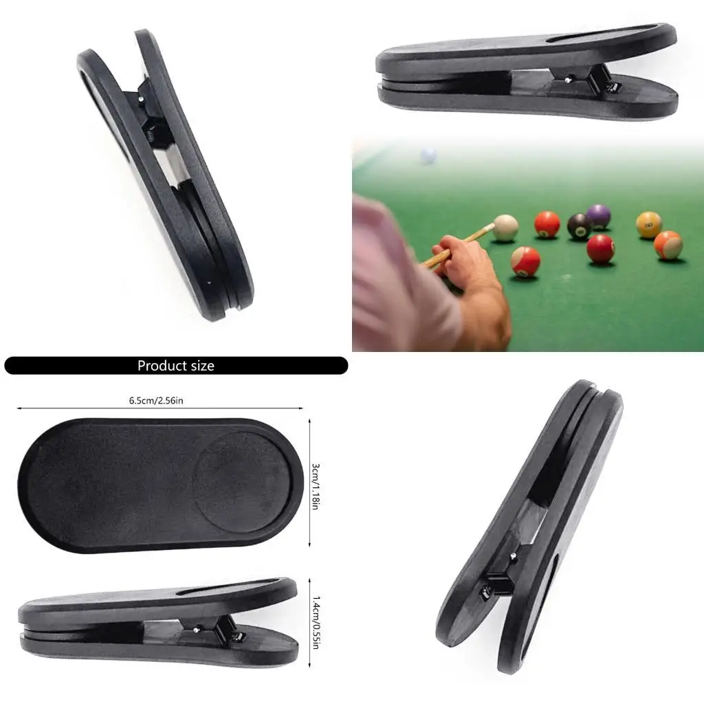 

R6FE Billiard Cue Chalk Clamp Pool Chalk Holder Clip Elastic Quiet Storage Clip Snooker Billiard Accessory