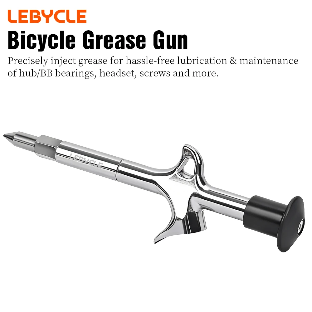 LEBYCLE MTB Road Bicycle Grease Gun Portable Bike Bearing Hub Grease Syringe Tool For Bike Headset Fork Flywheel Bottom Bracket