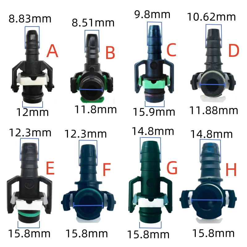 12-8*1 16-15X1.5 Delong Fuel line quick connector auto plastic fittings for big truck female connectors 20pcs a lot