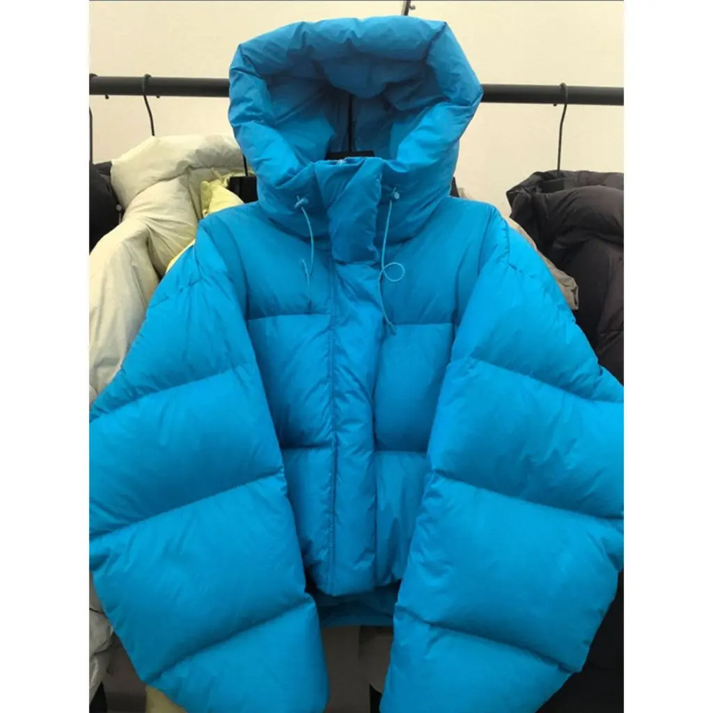 เสื้อแจ็คเก็ตผ้าฝ้ายหนานุ่มสำหรับฤดูหนาว มีฮู้ด สไตล์ลำลอง อเนกประสงค์ ทรงบิ่น สำหรับคนตัวเล็ก เสื้อคลุมแฟชั่นสำหรับผู้หญิง