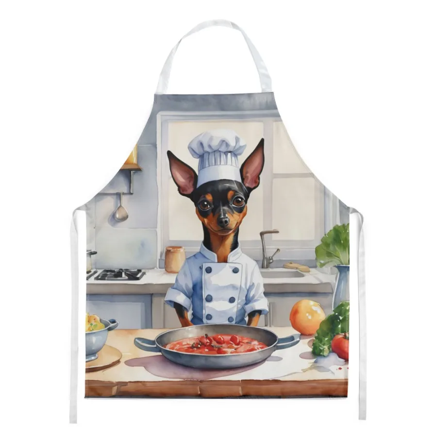 

Miniature Pinscher The Chef Apron Cooking Kitchen Server Baking Crafts Gardening for Adult Women Men Unisex Large Multicolor