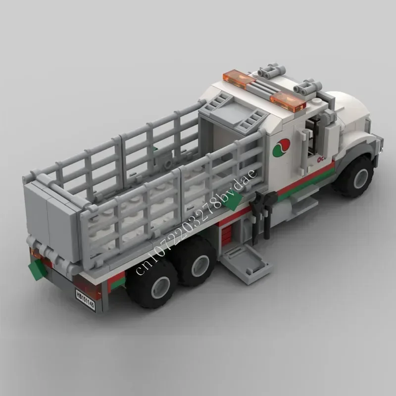 304PCS Octan Gas Cylinder Delivery Truck MOC Creative street view Model Custom Puzzles Architecture DIY Assembly Model Toy Gift