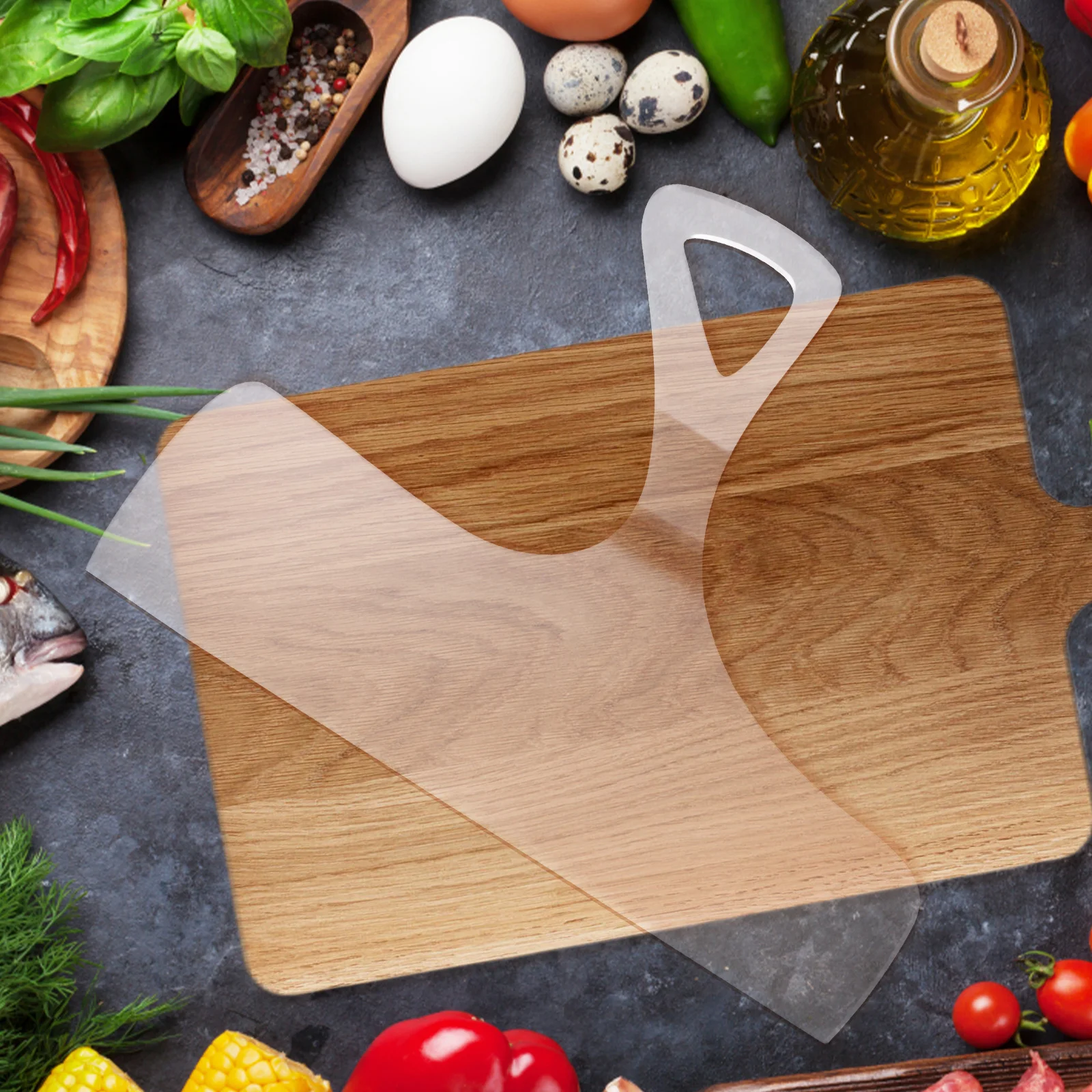 

1pcs Cutting Board Handle Template Clear Acrylic Reusable Tracing Stencil For Woodworking Tool Kitchen Gadgets Charcuterie Board
