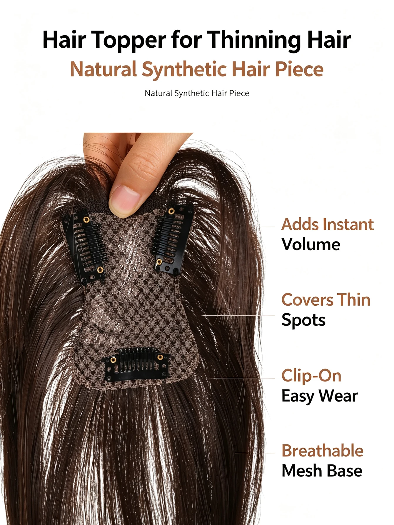 Thumbnail 2 - #17 Latest Clip-In Volume Hair Toppers Price Drops