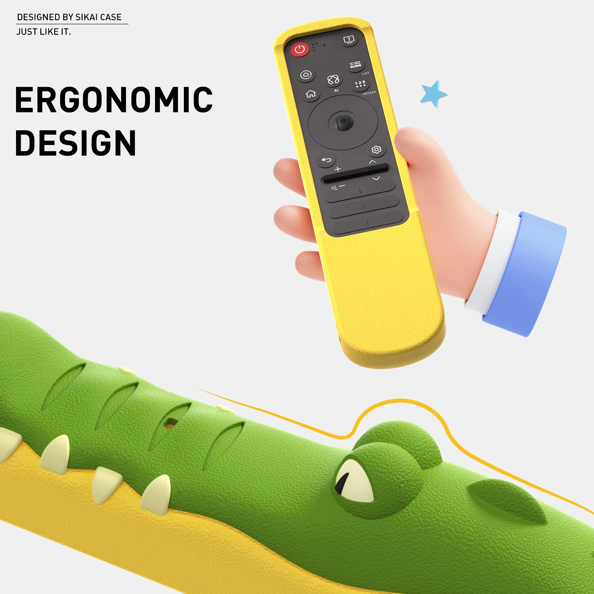 حافظة سيليكون SIKAI لجهاز التحكم عن بعد السحري LG MR25GA /MR21GA متوافقة مع جهاز التحكم عن بعد من سلسلة LG OLED الذكية 2025 AI-C5/B5/G5/M5