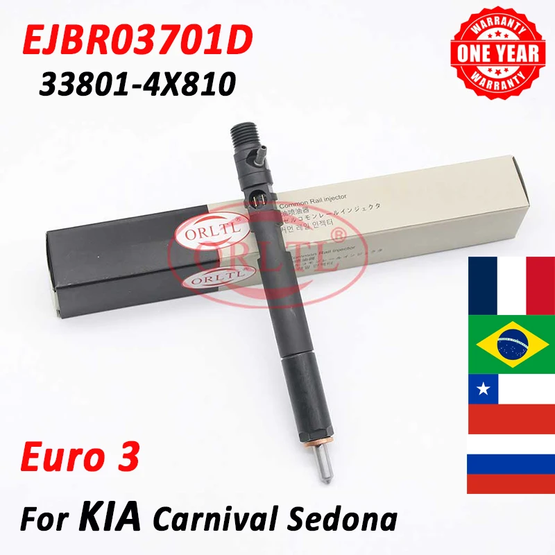 

EJBR03701D Common Rail Injector 33801 4X810 Fuel Nozzle EJB R03701D For KIA Carnival Sedona 33801-4X810