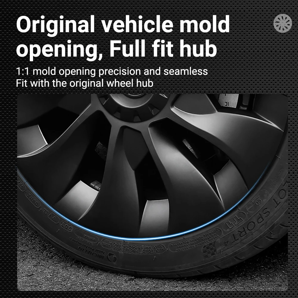 For Tesla Model Y Model 3 Hub Cap Performance Replacement Wheel Cap Automobile Hubcap Full Rim Cover Accessories 2017-2022 Gift