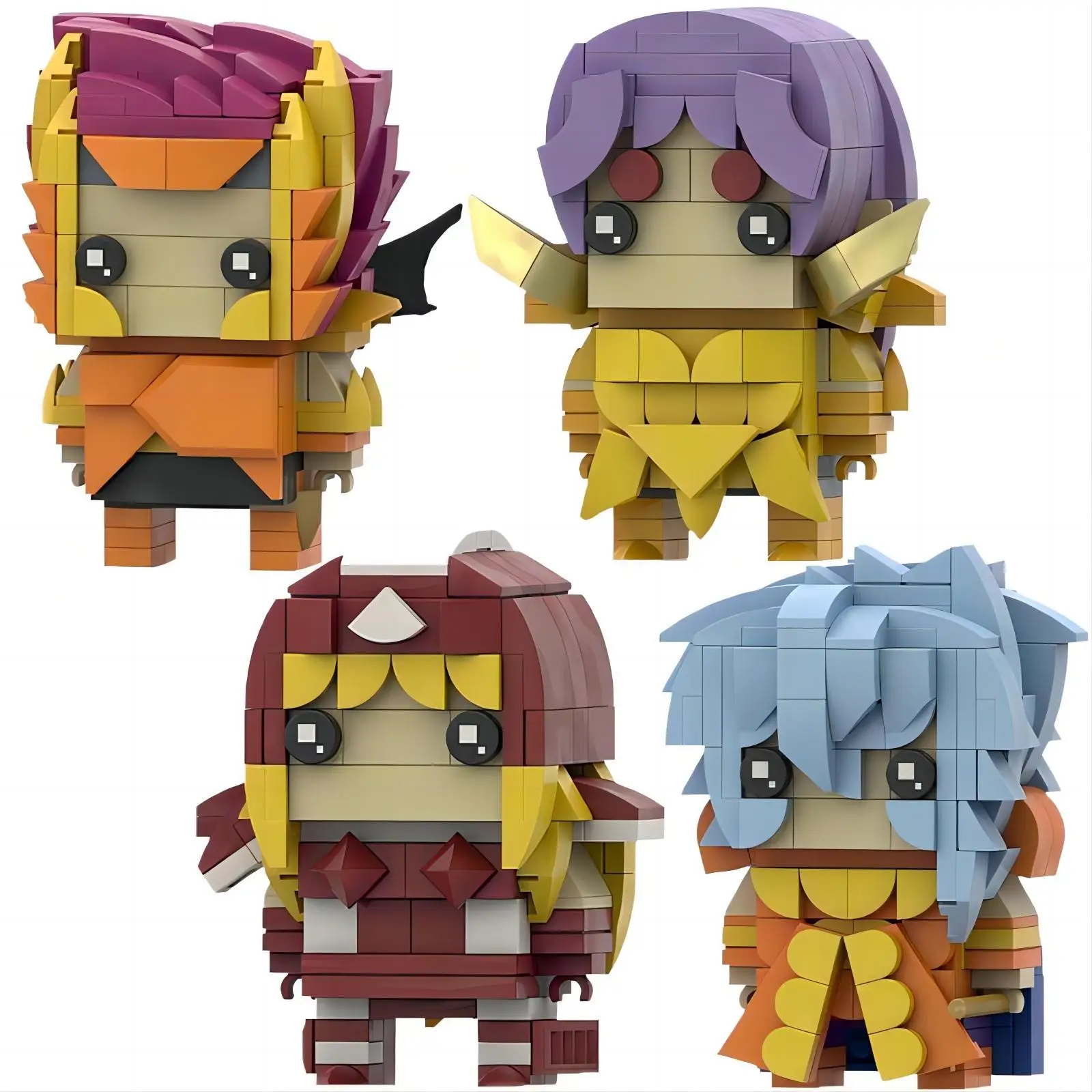 MOC-décennie s de construction Brickheadz de Saint-Seiyaed, anime japonais classique, assemblage de briques Rick Constellation, jouet cadeau de vacances