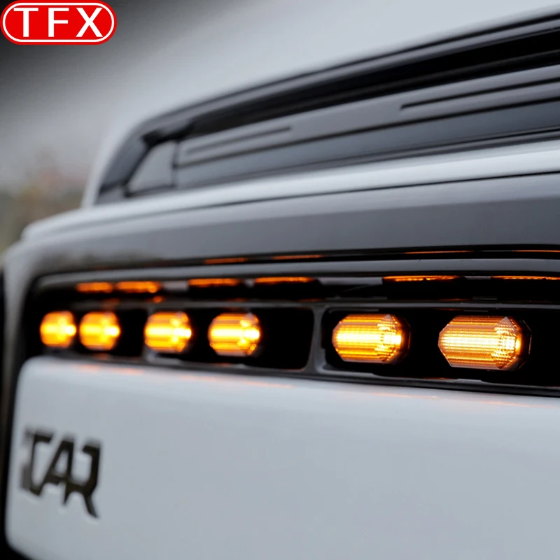 

For Chery ICAR V23 ICAUR V23 2025 2026 Car Grille Small Yellow LED Lighting Daytime Driving Decorative Lights Auto Accessories