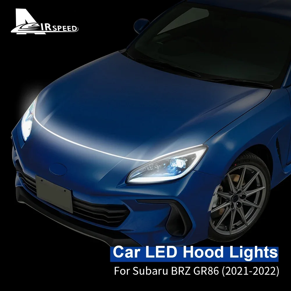 

For Subaru BRZ Toyota GR86 2021 2022 2023 2024 LED Car Hood Lights Lamp Strip Silicone Waterproof Atmosphere Ambient Backlight