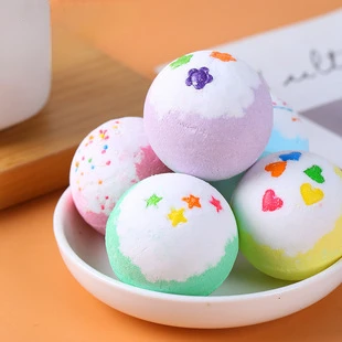 9pcs Bombe De Bain Bath Salt Ball Dried Flower Ease Tension Natural Essential Oil Bubble Bouncy Explosion Bath Ball for Bathtub