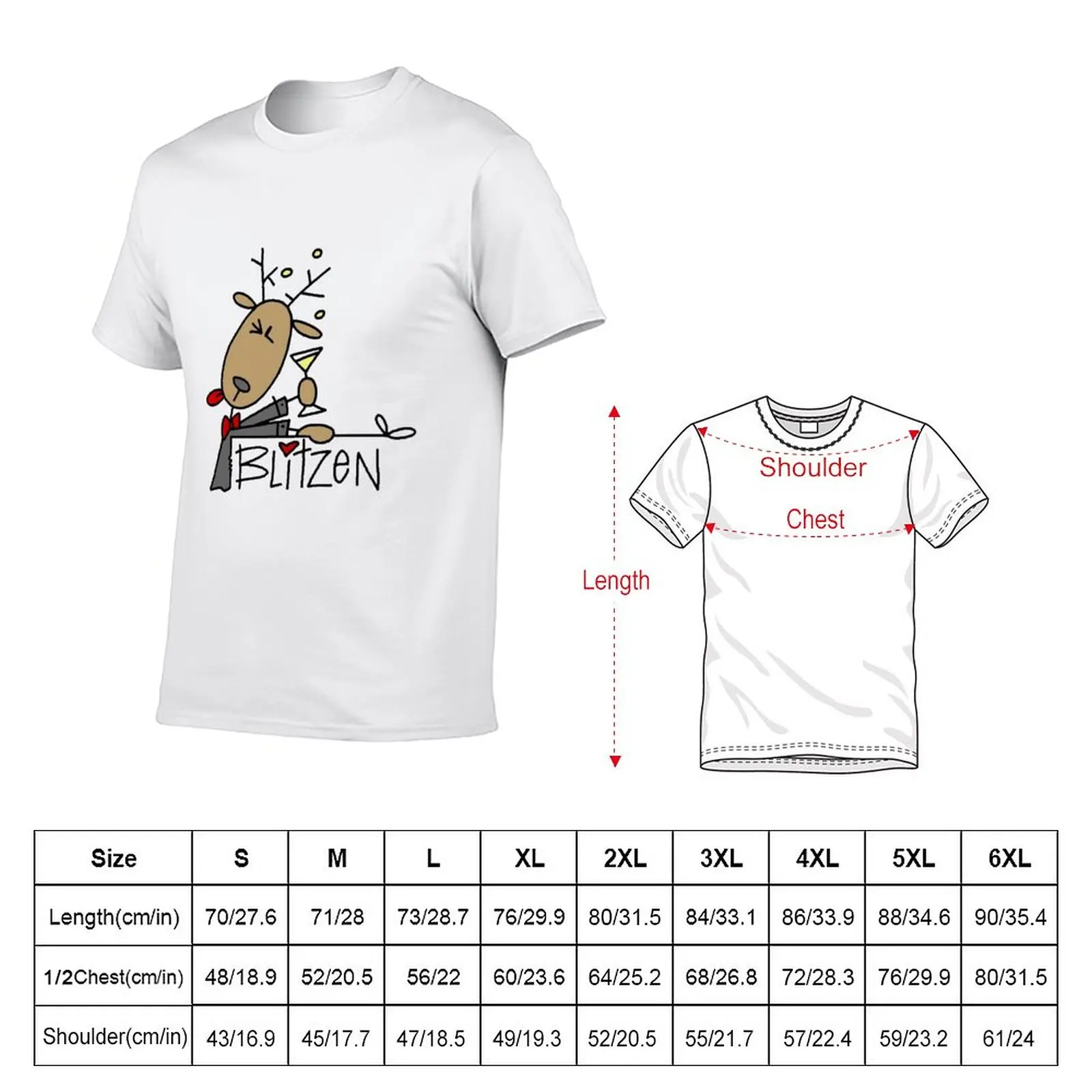 New Blitzen Reindeer Christmas Holiday T-Shirt boys animal print shirt Anime t-shirt new edition t shirt mens t shirt