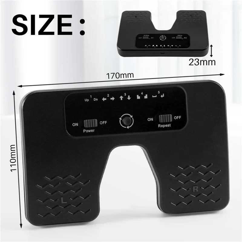 

Wireless Page Turner Pedal Music Foot Pedal for Guitar Violin Piano Music Sheet Flipping Musical Instrument-Black