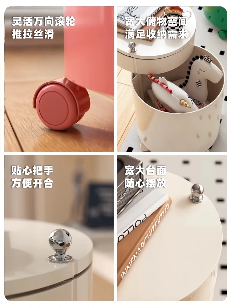 طاولة بجانب السرير للتخزين، طبلة قابلة للإزالة، خزانة جانبية لتناول الطعام، عربة الدوبامين، طاولة جانبية للأريكة #4