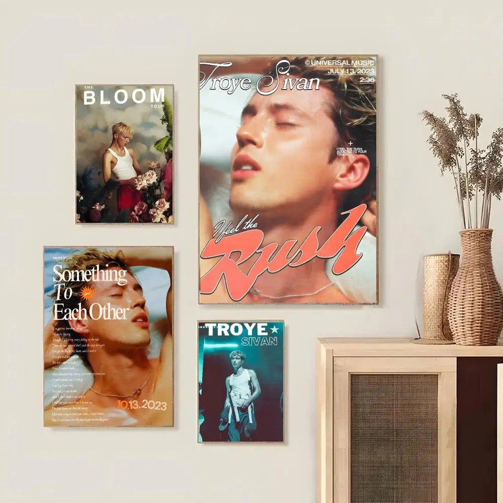 Singer T-Troye Sivan Painting Calligraphy Modern Canvas Wall Art High-Quality Print Poster For Hallway Living Room Home Decor
