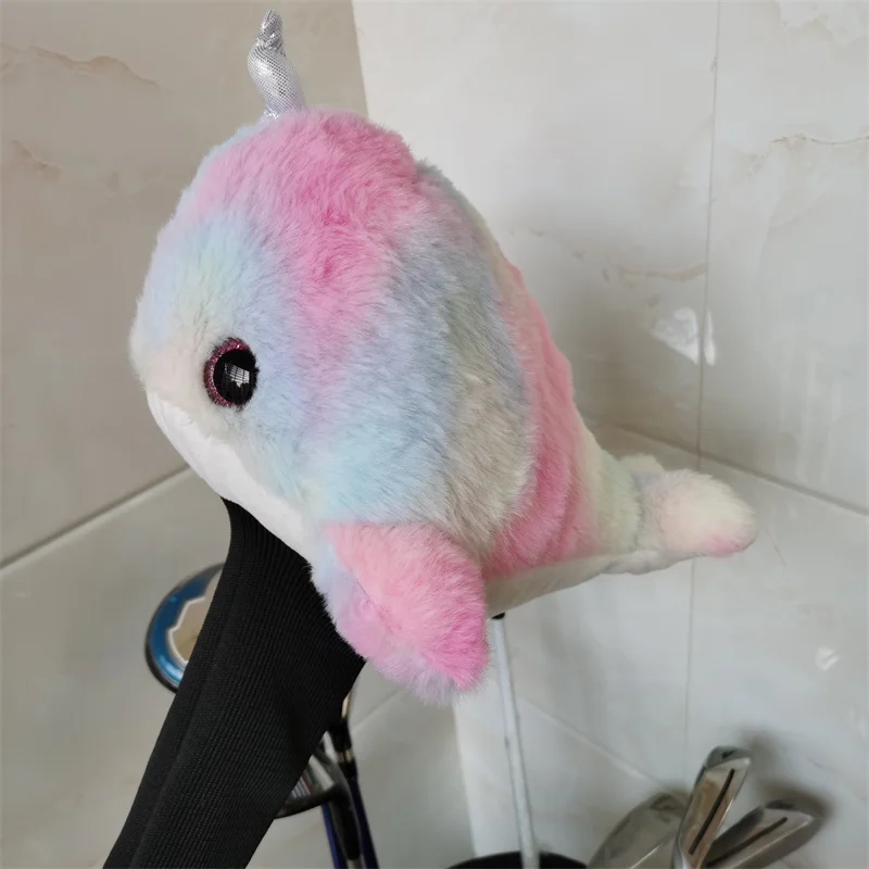 Cartoon Unicorn Whale Golf Driver Head Cover Plush Golf 460cc Wood Headcover