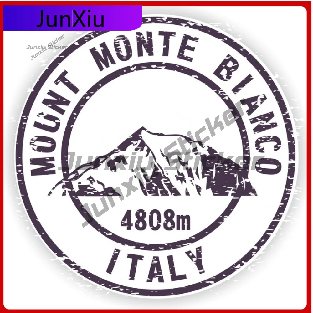 

Monte Bianco Mount Mountains Italy Emblem Sticker Vinyl Graphic Decals Diy Glass Can Bottle Waterproof Decals Camping Car Motor