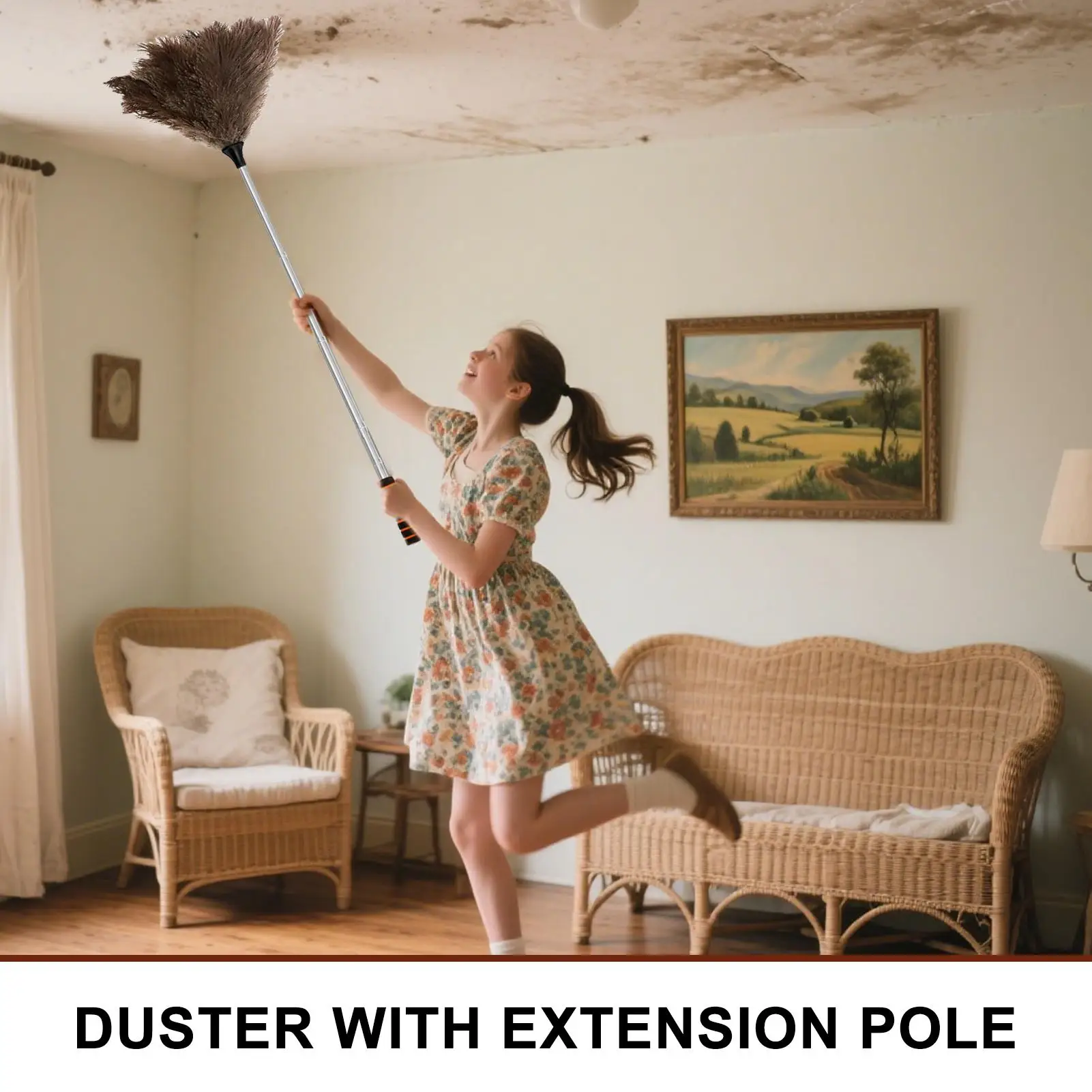 

Duster выдвижная 61-дюймовая мягкая швабра для пыли, антистатическая моющаяся тряпка с перьями для вентиляции, уличный грузовик, автомобильная слепая плинтус