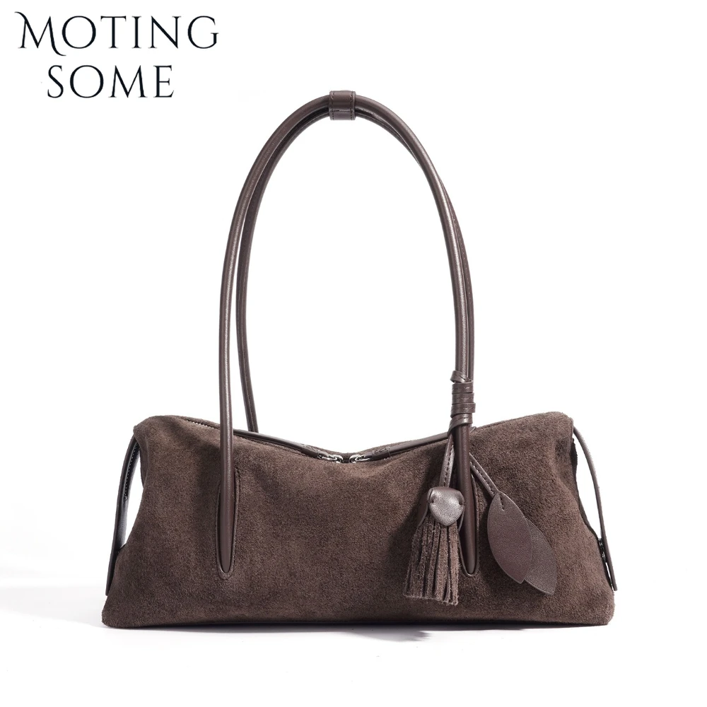 

Motingsome Suede Leather Bag Women Winter New in Handbag 2025 Luxury Designer Bags Crossbody Messenger Purse Shoulder Tote