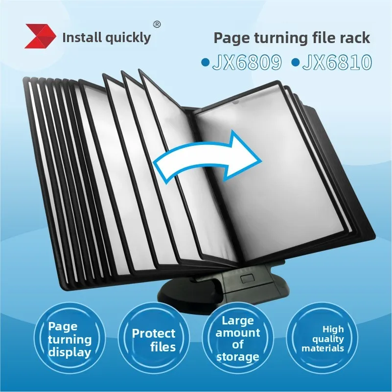 Installed Fast Desktop Flip File Rack Display Rack Advertising Information Display Rack Company Product Shelf
